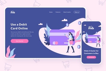 Buying via debit card illustration