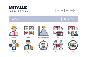 65 Sales and Marketing Line Icons