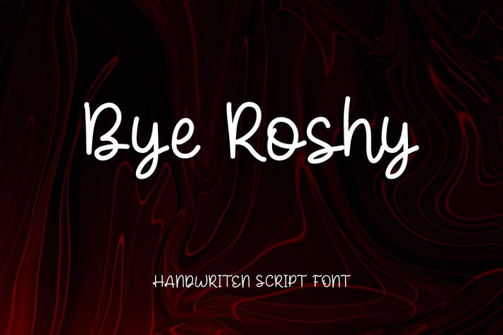 Bye Roshy - Handwritten script font
