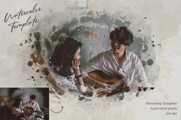 Watercolor from Photo Template