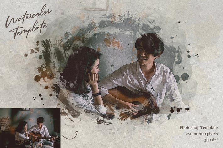 Watercolor from Photo Template