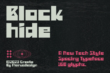 Blockhide - A Modern Techno Font