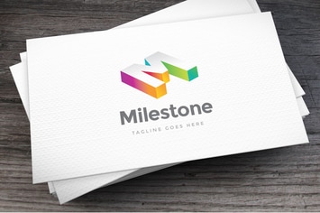 Milestone Letter M Logo Template