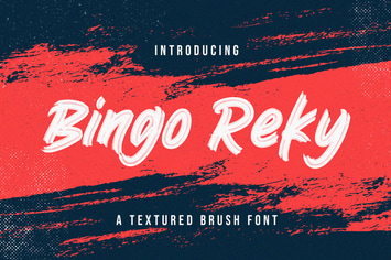 Bingo Reky - Textured Brush Font