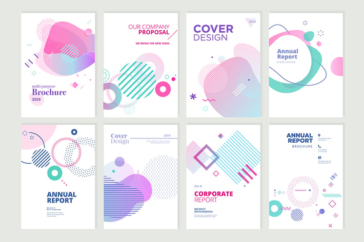 Beauty brochure, annual report, cover designs