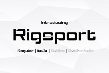Rigsport - Sporty Futuristic Font