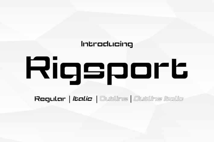Rigsport - Sporty Futuristic Font