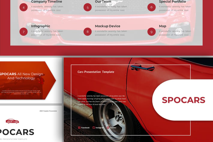Spocar - Cars Presentation Keynote Template