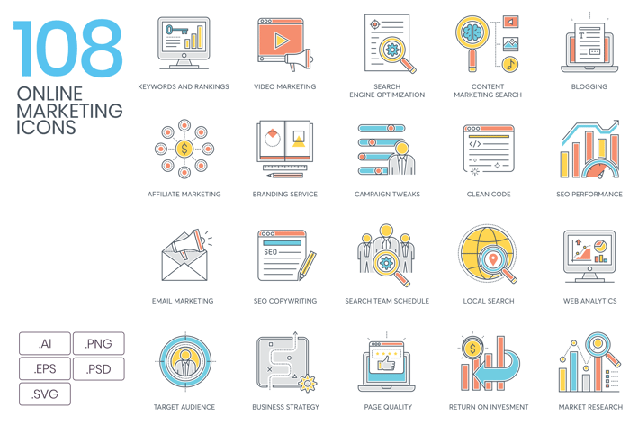 Online Marketing Icons