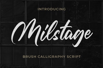 Milstage - Brush Calligraphy Script