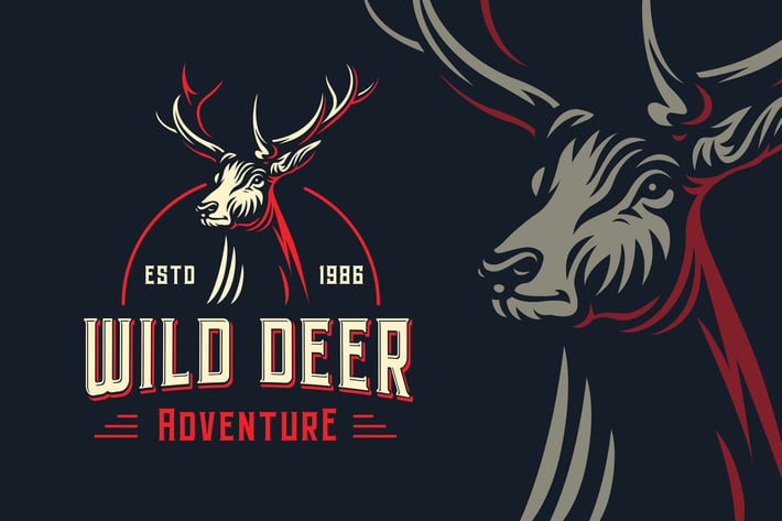 Wild Deer Outdoor Logo Template