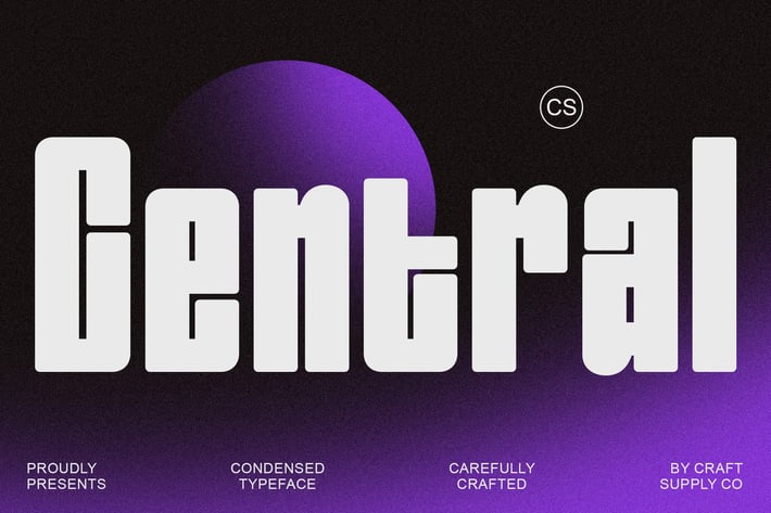 Central – Condensed Font