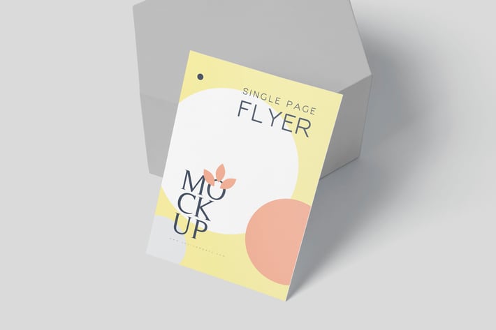 A6 Size Single Page Flyer Mockup