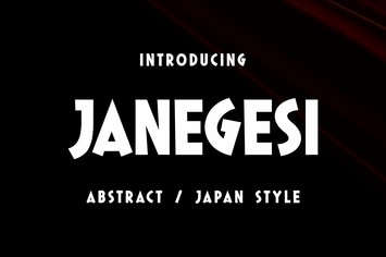 JANEGESI - Abstract / Japan Style Font