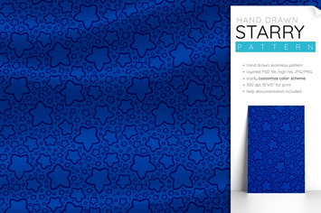 Seamless Pattern Stars (Cute Night Star Pattern)