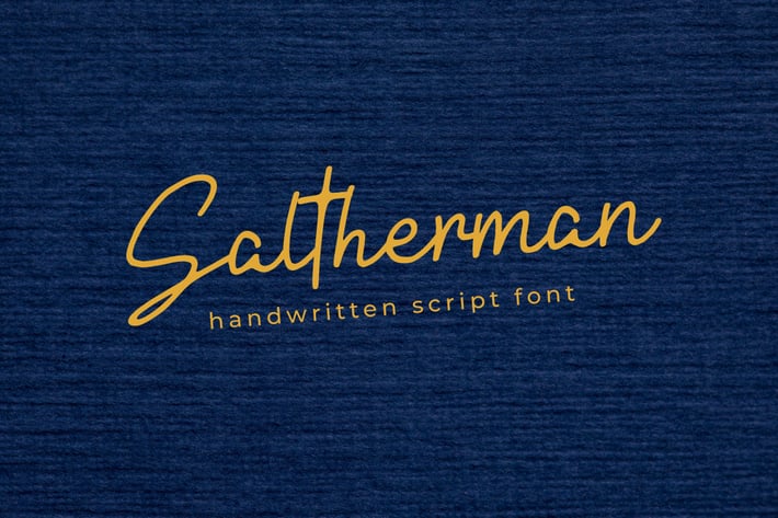 Saltherman - Handwritten Script Font