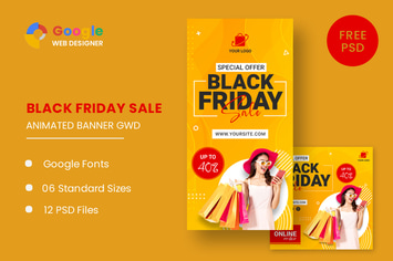 Black Friday Sale HTML5 Banner Ads GWD