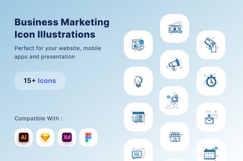 Business Marketing Icon Illustration