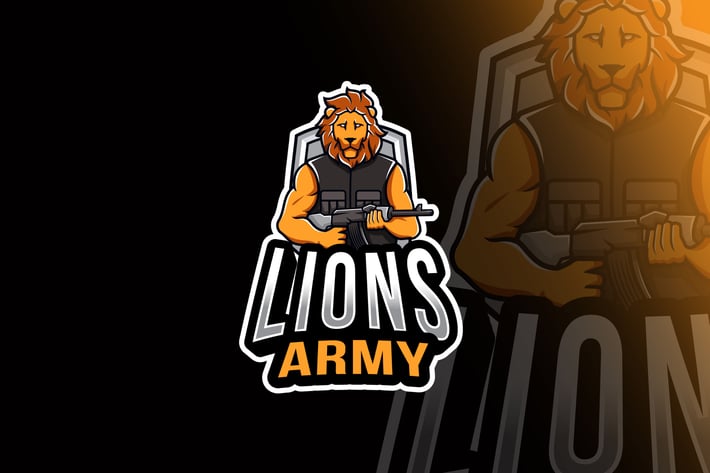 Lions Army Esport Logo Template