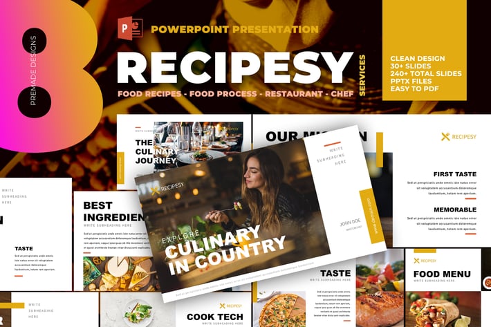 Recipesy - Food Restaurant Powerpoint Template