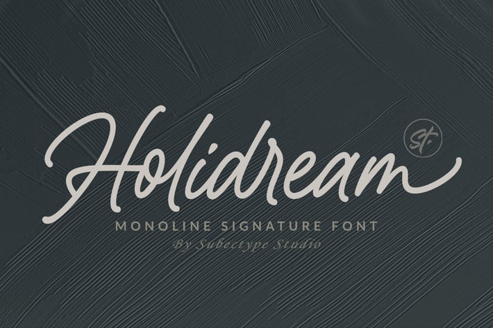 Holidream - Monoline Signature Font