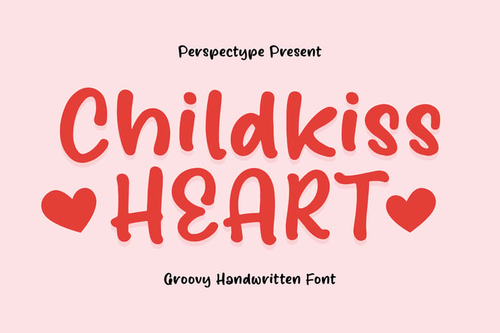 Childkiss Heart Groovy Handwritten Font