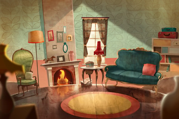 Cozy Living Room — Stay At Home Illustration