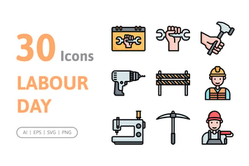 30 Labour Day Icons