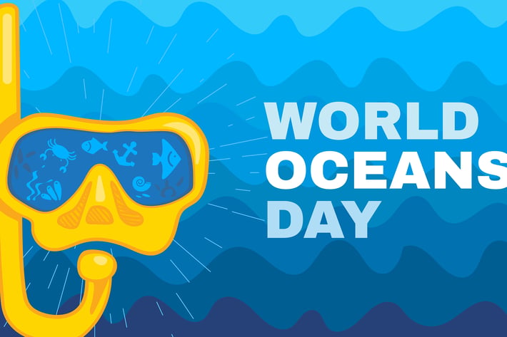 World Oceans Day Concept Illustration
