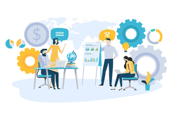 Creative flat design business concept