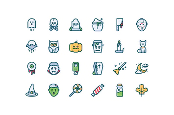 24 Halloween icons