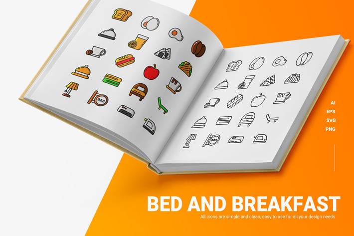 Bed & Breakfast - Icons