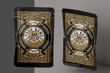 Vintage Coffee Label Layout