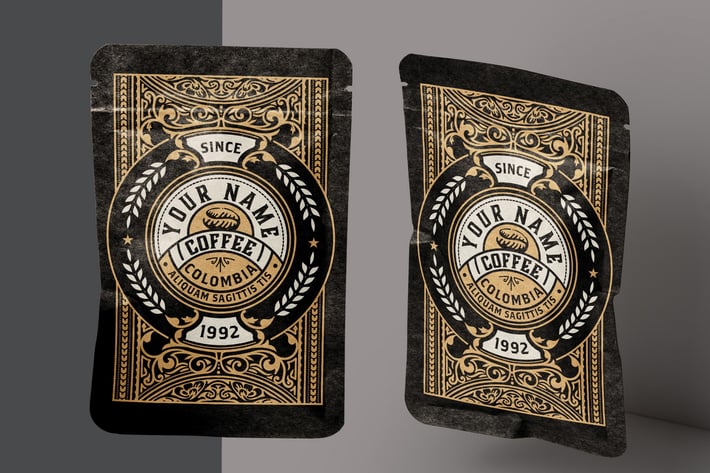 Vintage Coffee Label Layout