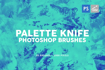 30 Palette Knife Photoshop Stamp Brushes 3