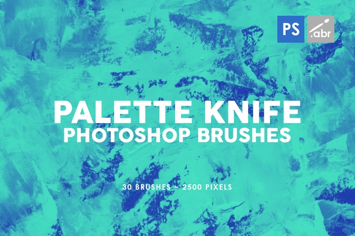 30 Palette Knife Photoshop Stamp Brushes 3
