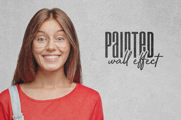 Painted Concrete Wall: Photo Effect