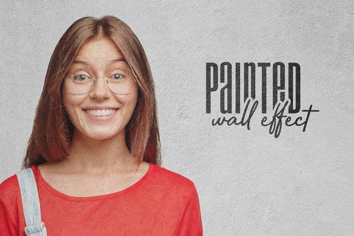Painted Concrete Wall: Photo Effect