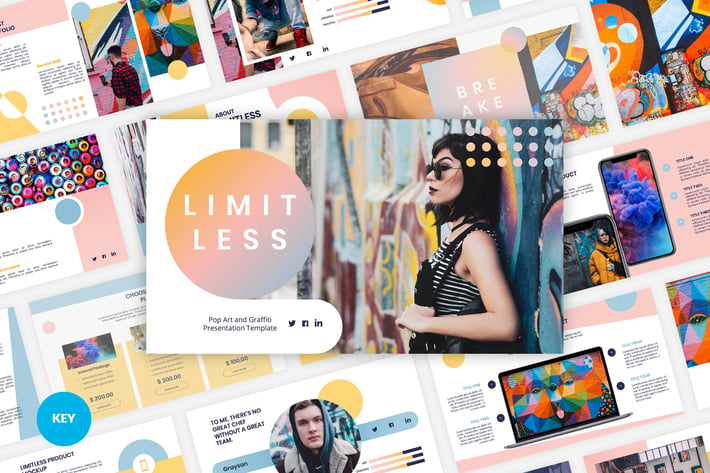 Limitless - Pop Art & Graffiti Keynote Template