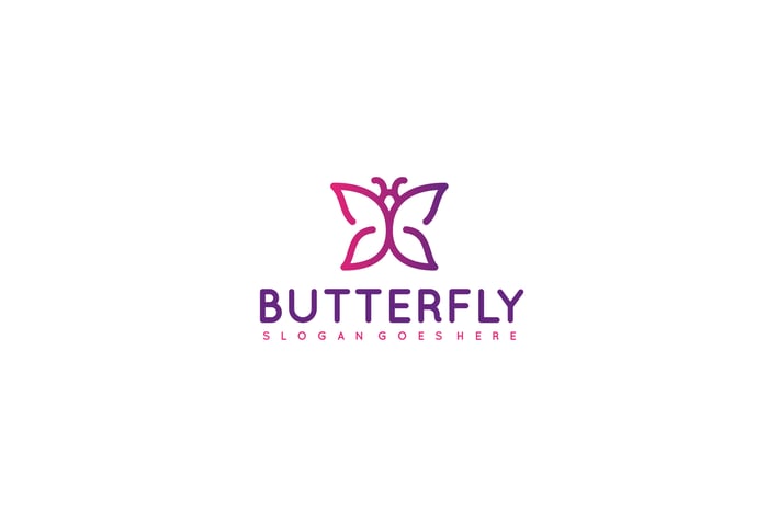 Colorful Butterfly Logo