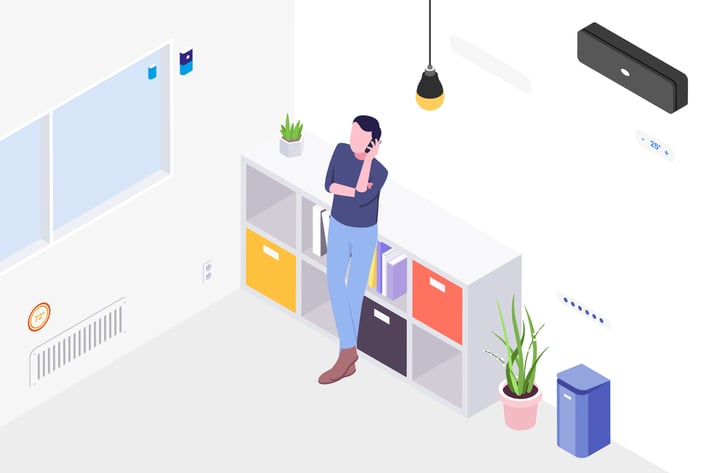 Smart Things for Smart Home Isometric Illustration