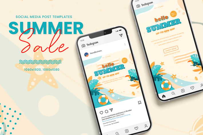 Summer Sale Social Media Post Templates