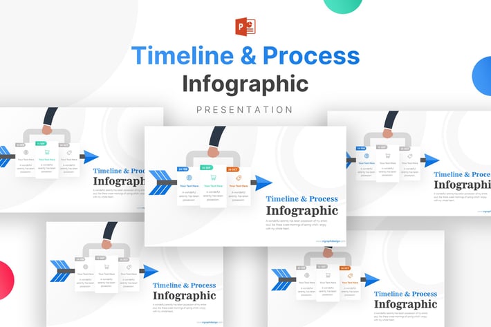 Business Icons and Timelines Infographic Template