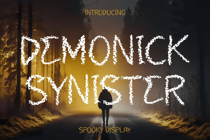 Demonick Synister Spooky Display Font 