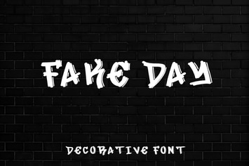 Fake Day - Decorative Graffiti Style Font