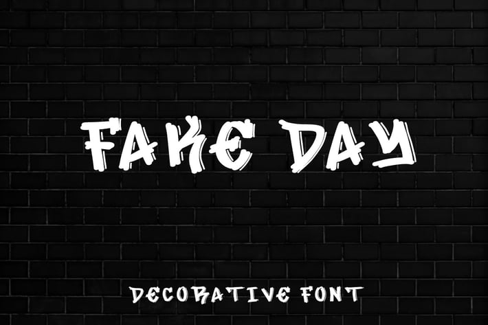 Fake Day - Decorative Graffiti Style Font