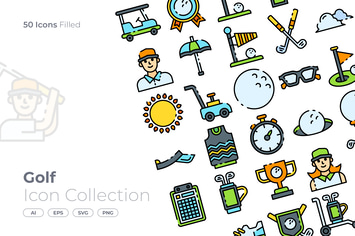 Golf Filled Icon
