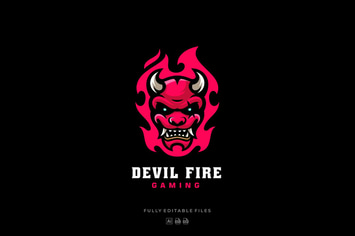 Japanese Mask Sports and E-sports Style Logo