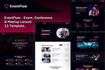 EventFlow - Event, Conference Laravel 11 Template.