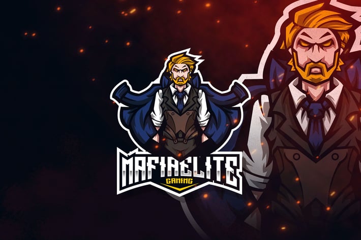 Mafia Elite Esport Logo Template